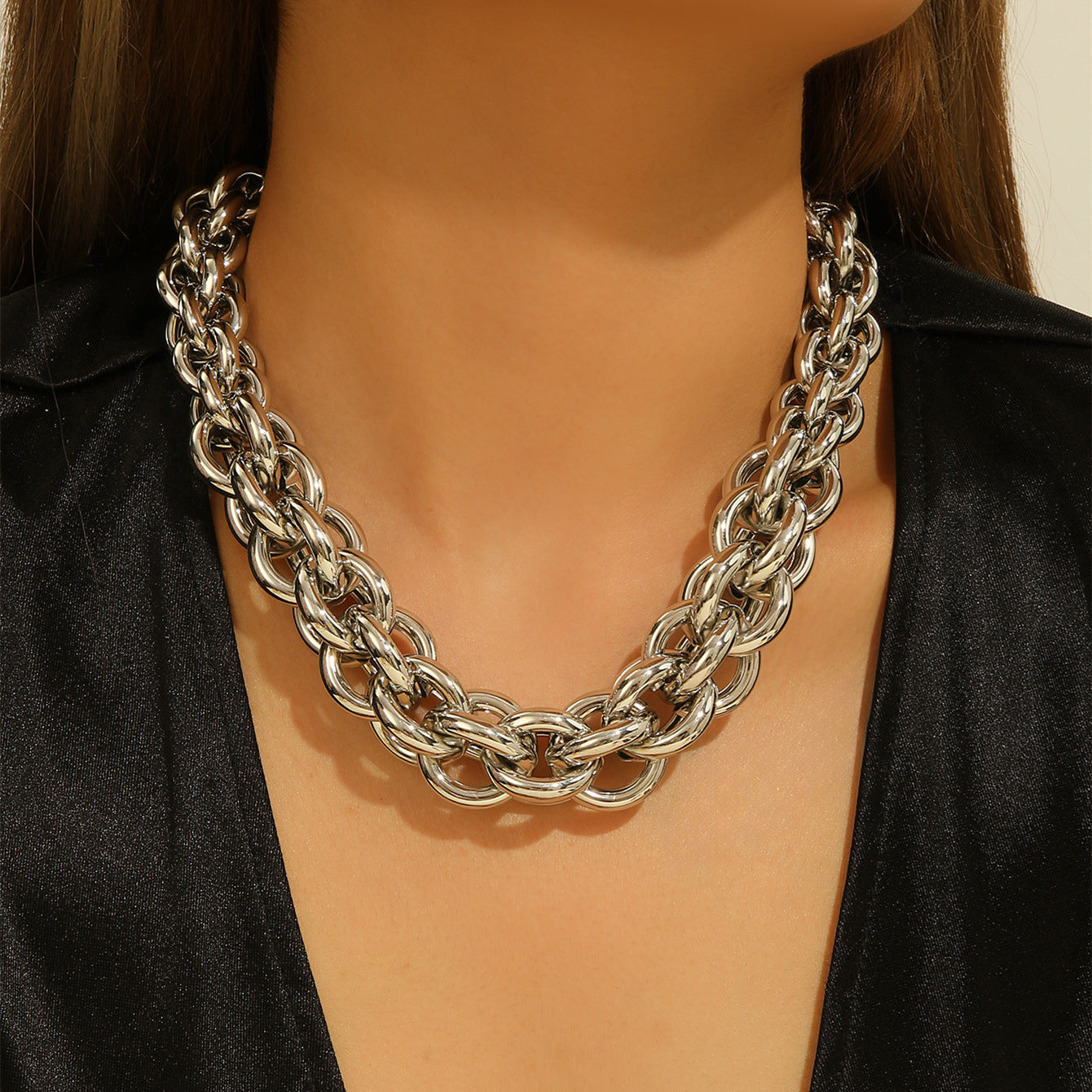 Damen Statement Halskette mit skulpturalem Design Shop Nory