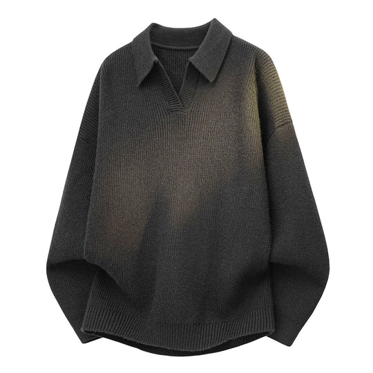 Herren Modischer Grobstrickpullover mit Stehkragen Shop Nory