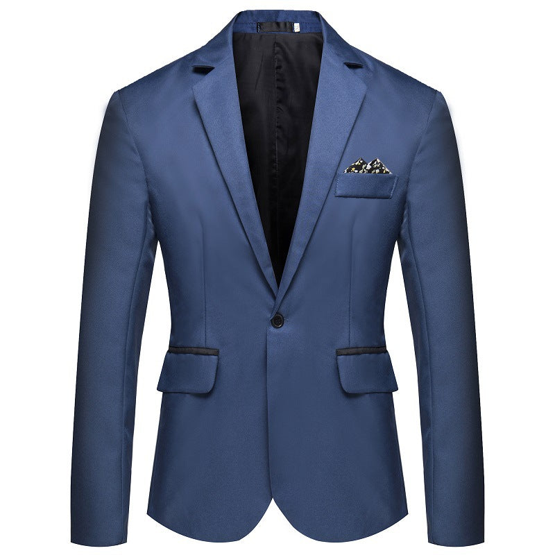 Herren Slim-Fit Smoking-Sakko mit Ein-Knopf‑Verschluss und kontrastierten Pattentaschen Shop Nory