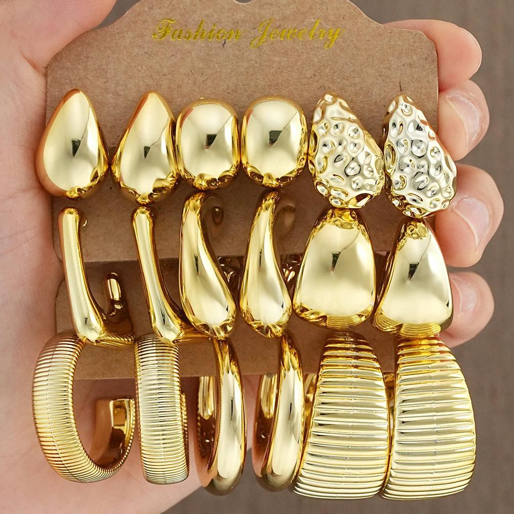 Damen Ohrstecker Set mit funkelnden Designs und eleganten Oberflächen Shop Nory
