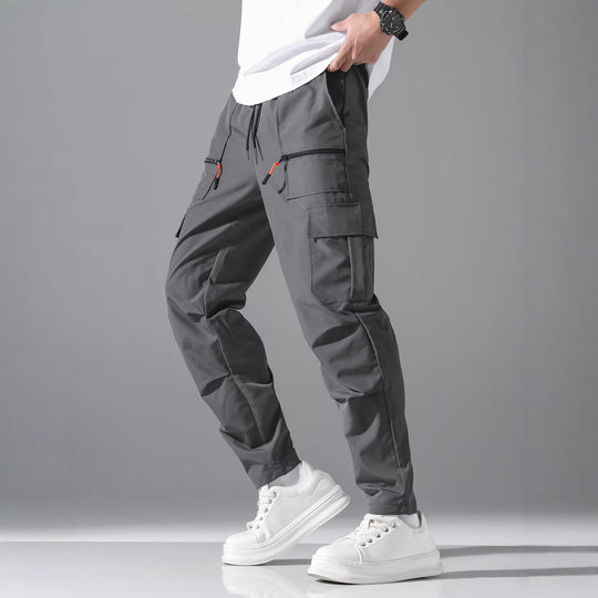 Herren Utility-Cargohose mit Reißverschlusstaschen, Tunnelzugbund & vorgeformten Kniepartien Shop Nory