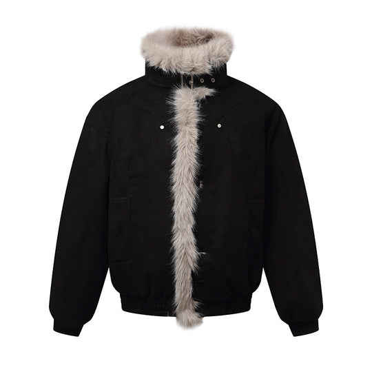 Herren Bomberjacke im Aviator‑Look mit Kunstfellbesatz und Schnallenkragen Shop Nory