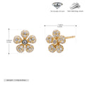 Damen Ohrstecker in Blumenform mit funkelnden Zirkonia Shop Nory