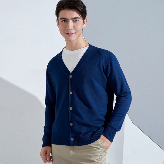 Herren Leichter Feinstrick-Cardigan mit V‑Ausschnitt und Business‑Silhouette Shop Nory