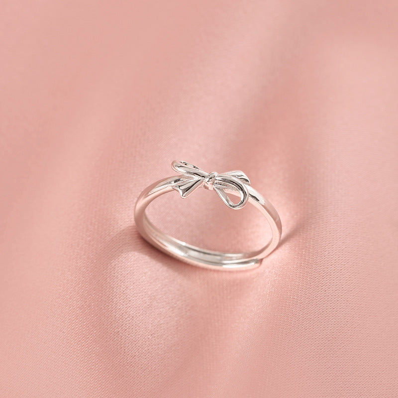 Damen Zarter Ring mit filigranem Schleifenmotiv Shop Nory