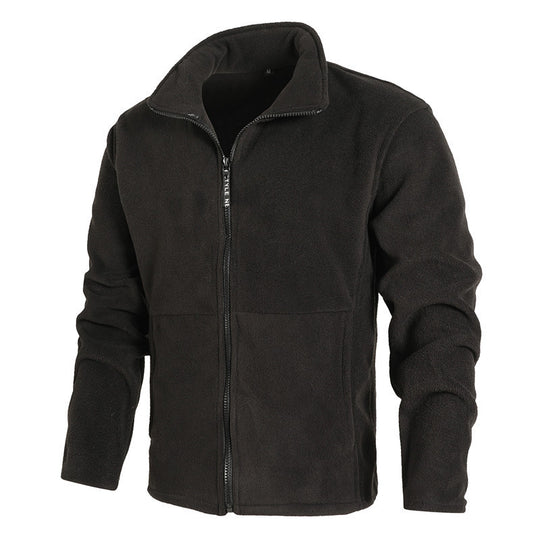 Herren Thermo-Fleecejacke mit hohem Stehkragen, durchgehendem Reißverschluss und technischer Microfleece-Qualität Shop Nory