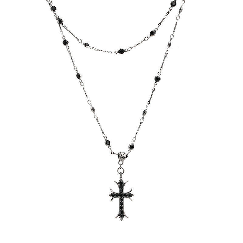 Damen Halskette mit stilvollem Kreuzanhänger Shop Nory