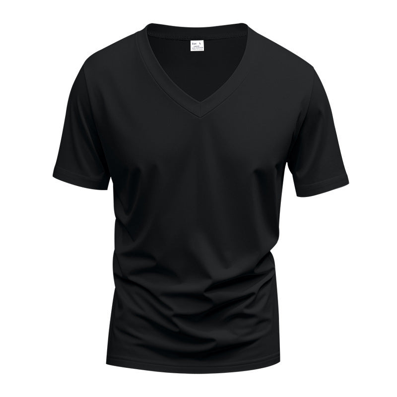 Herren Funktions-T-Shirt mit V-Ausschnitt aus atmungsaktivem Material