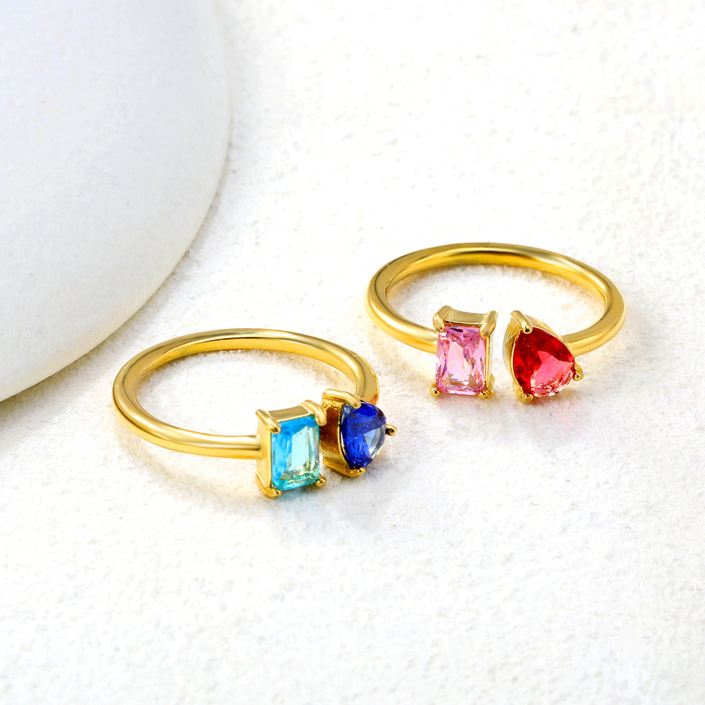 Damen verstellbarer Ring mit funkelnden Zirkonia Shop Nory