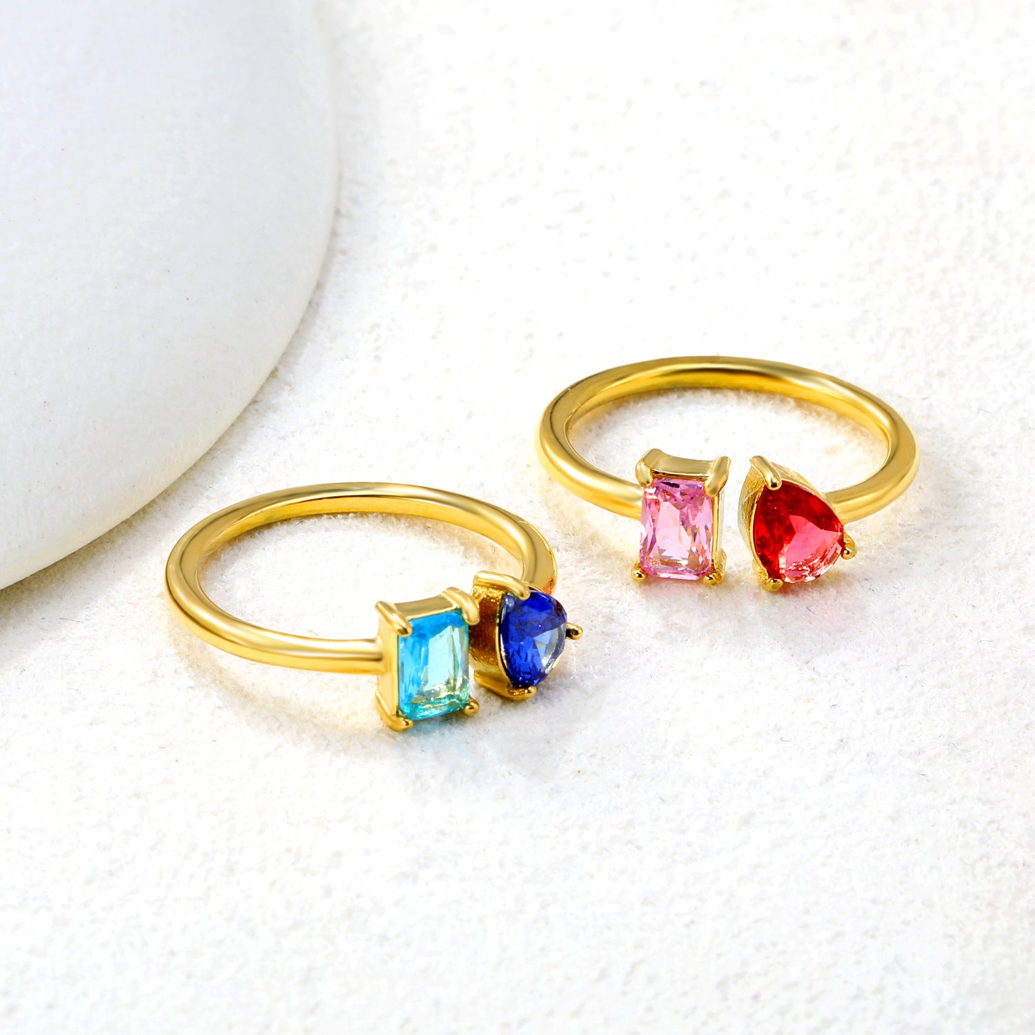 Damen verstellbarer Ring mit funkelnden Zirkonia Shop Nory