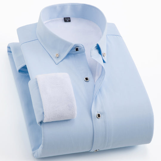 Herren Gefüttertes Businesshemd mit Thermofleece‑Innenseite und Button‑Down‑Kragen Shop Nory