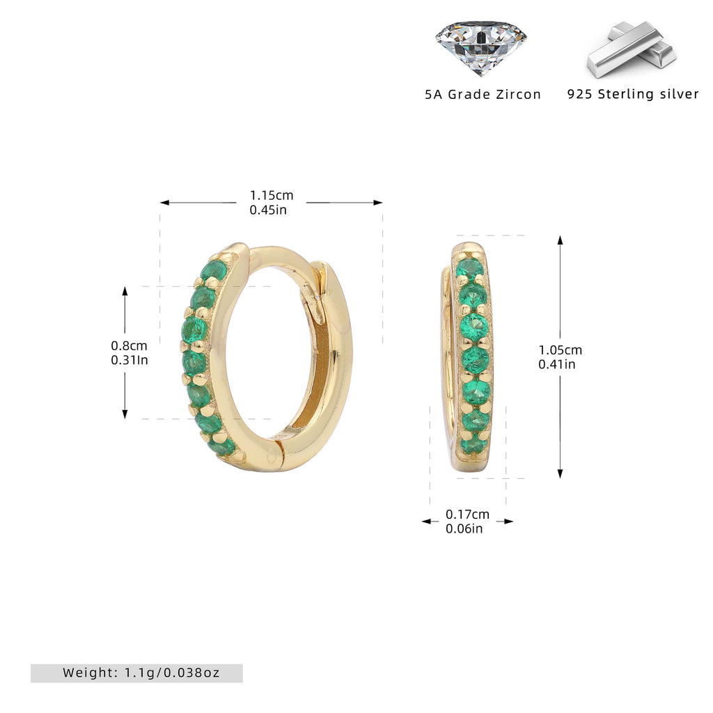 Damen Ohrcreolen mit funkelnden Zirkonsteinen aus hochwertigem 925 Sterling Silber Shop Nory