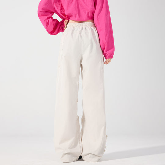 Damen Weite technische Cargo-Hose mit Kordelzugbund, verstellbarem Saum und Multifunktions-Taschen Shop Nory