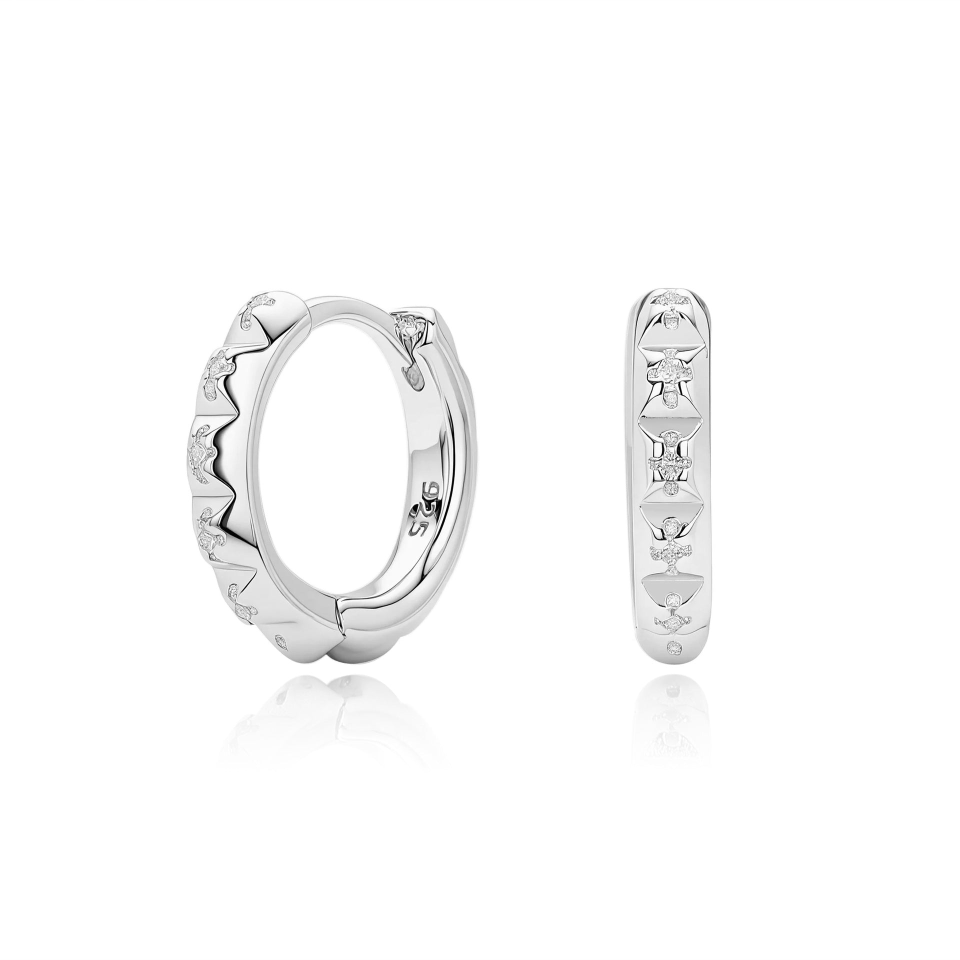 Damen Ohrhänger mit eleganten Zirkon-Details aus hochwertigem 925 Sterlingsilber Shop Nory