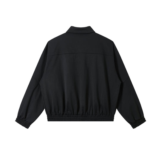 Unisex Kurz geschnittene technische Blousonjacke mit verdeckter Frontblende und elastischem Saum Shop Nory