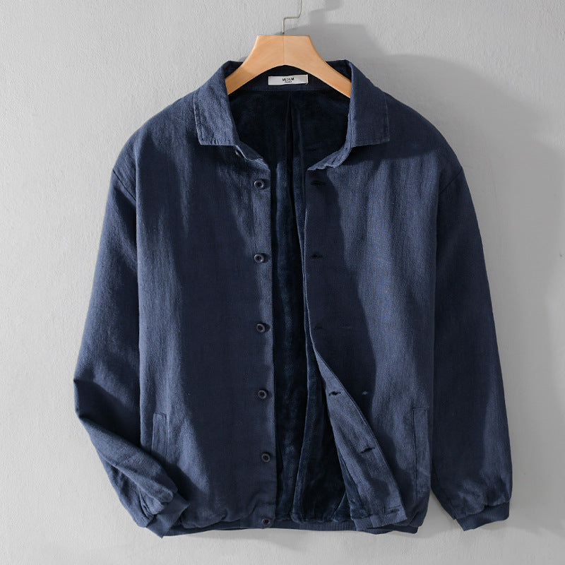 Herren Gefütterte Overshirt-Jacke aus Leinen-Mix Shop Nory