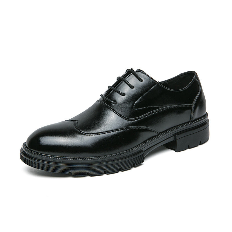 Herren eleganter Derby-Lederschnürer mit profilierter Gummisohle Shop Nory