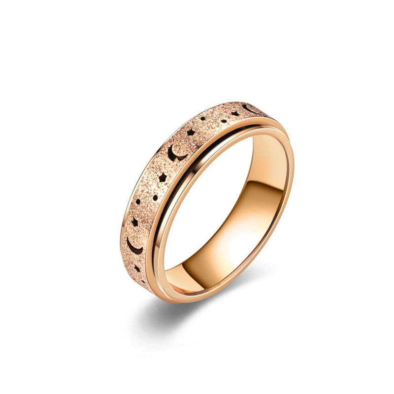 Damen Ring mit kunstvollem Mond- und Sternmotiv Shop Nory