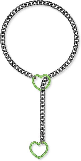 Damen auffällige Kette mit Herzanhängern und charakteristischem Design Shop Nory