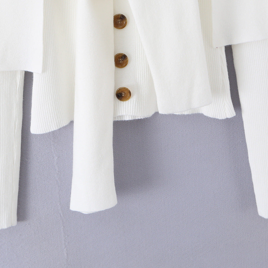 Damen Schulterstrick-Cardigan mit abnehmbarem Schultertuch-Detail Shop Nory