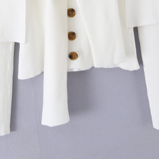Damen Schulterstrick-Cardigan mit abnehmbarem Schultertuch-Detail Shop Nory