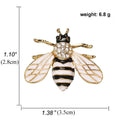 Filigrane Bienenbrosche mit Strassbesatz und Emaille-Details