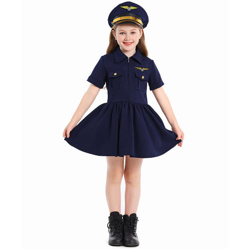Mädchen Pilotinnenkleid mit schickem Schnitt und detailreichem Zubehör Shop Nory