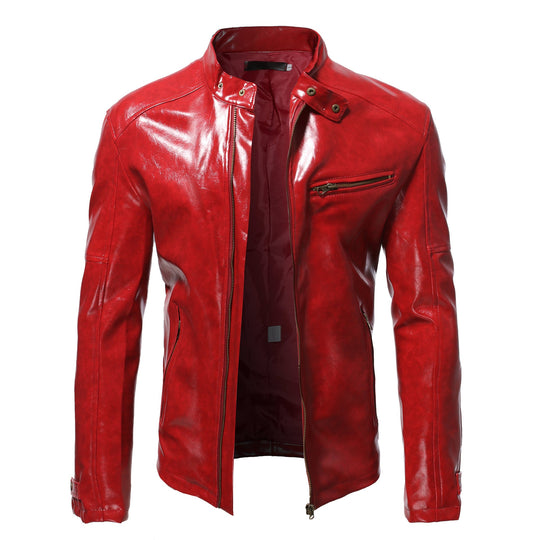 Herren Lederjacke mit hochwertigem Finish