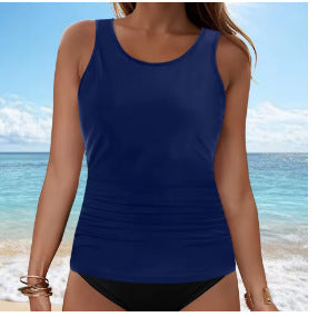 Damen Tankini-Oberteil mit Raffung
