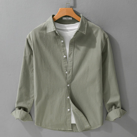 Herren Texturiertes Baumwoll-Hemdjacken-Overshirt im Relaxed-Fit mit Kentkragen Shop Nory