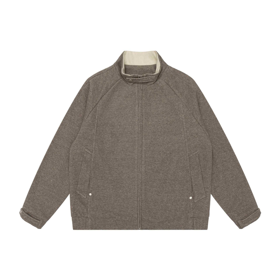 Damen Boxy-Zipjacke mit hohem Stehkragen, Raglanärmeln und verdecktem Reißverschluss Shop Nory