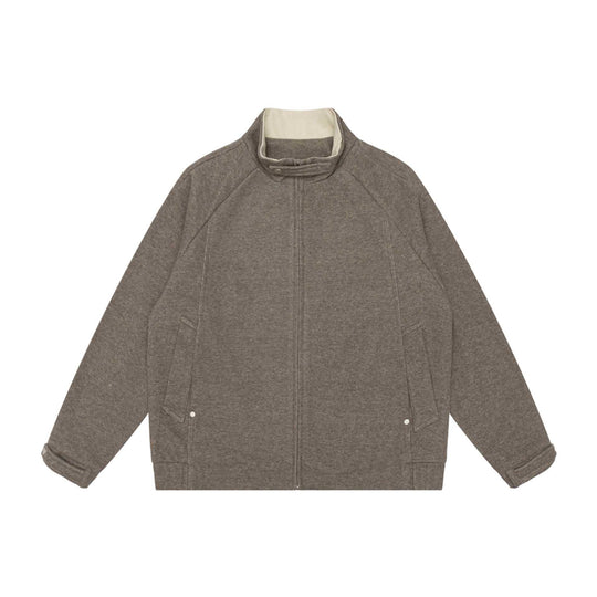 Damen Boxy-Zipjacke mit hohem Stehkragen, Raglanärmeln und verdecktem Reißverschluss Shop Nory