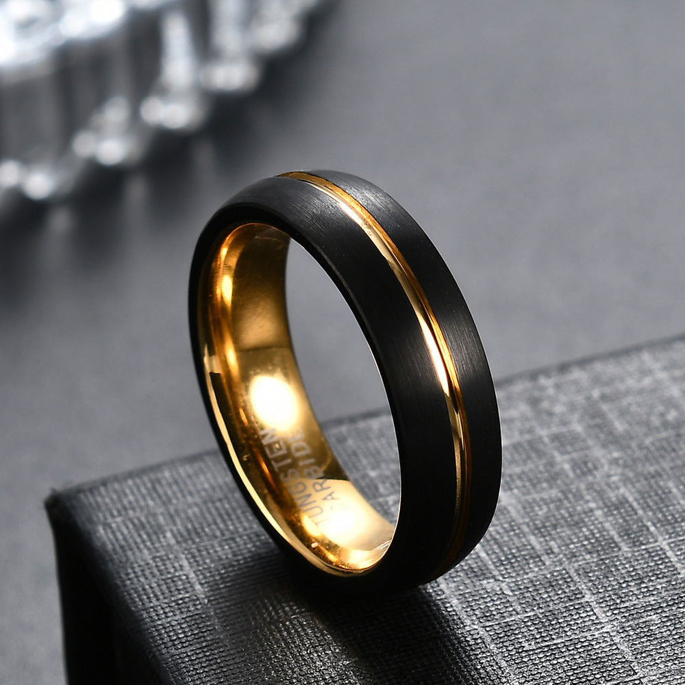 Herren Tungsten Carbide Ring mit elegantem zweifarbigen Design Shop Nory