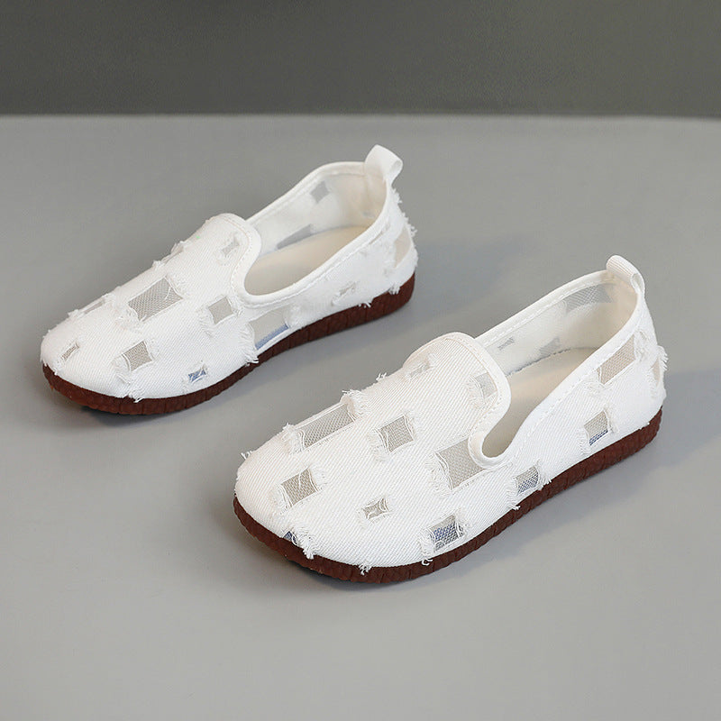 Damen modische Freizeitschuhe mit durchlässigem Obermaterial und rutschfester Sohle