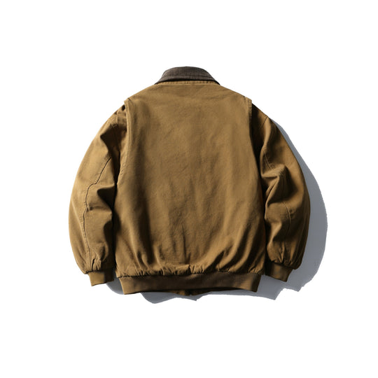 Herren Robuster Canvas-Blouson mit Cordkragen und Utility‑Taschen Shop Nory