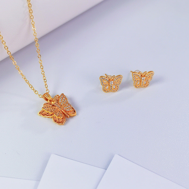 Damen Ohrringe mit detailreichem Schmetterlingsdesign Shop Nory