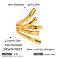 Damen Offener Ring mit modernem, geschwungenem Design aus hypoallergenem Edelstahl Shop Nory