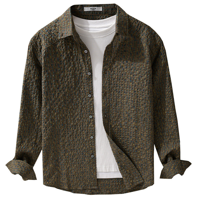 Damen Leichtes Crinkle-Karohemd im Overshirt‑Stil mit Aquarell-Check und relaxed Fit Shop Nory