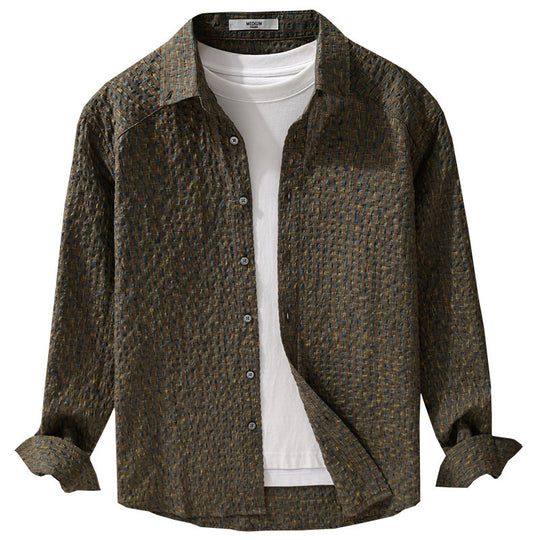 Damen Leichtes Crinkle-Karohemd im Overshirt‑Stil mit Aquarell-Check und relaxed Fit Shop Nory