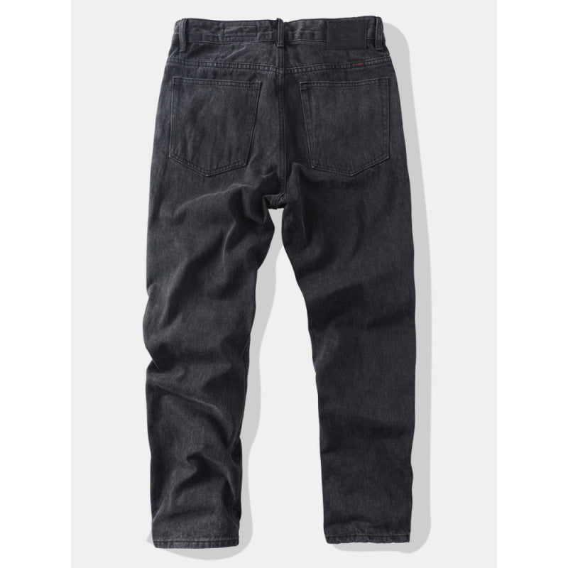 Herren Tapered Relaxed Denim-Jeans mit hoher Bundhöhe und cleaner Used-Optik Shop Nory