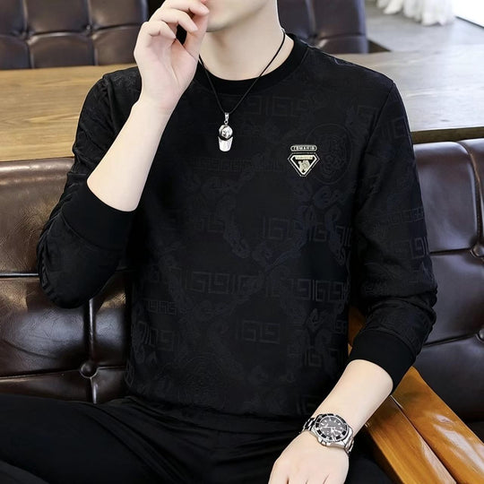 Herren Luxuriöses Langarmshirt mit strukturiertem Design Shop Nory
