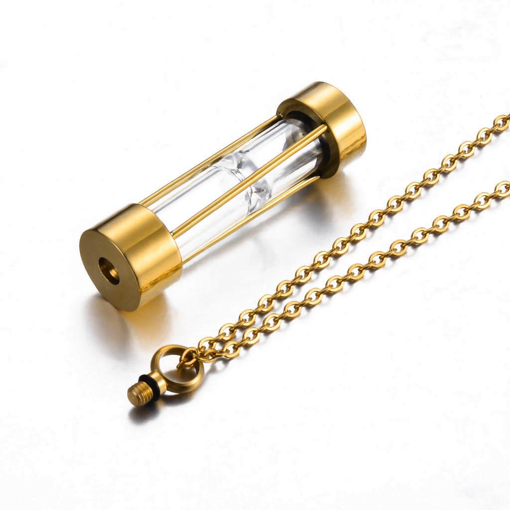 Damen Pendelkette mit modernem Sanduhr-Anhänger Shop Nory