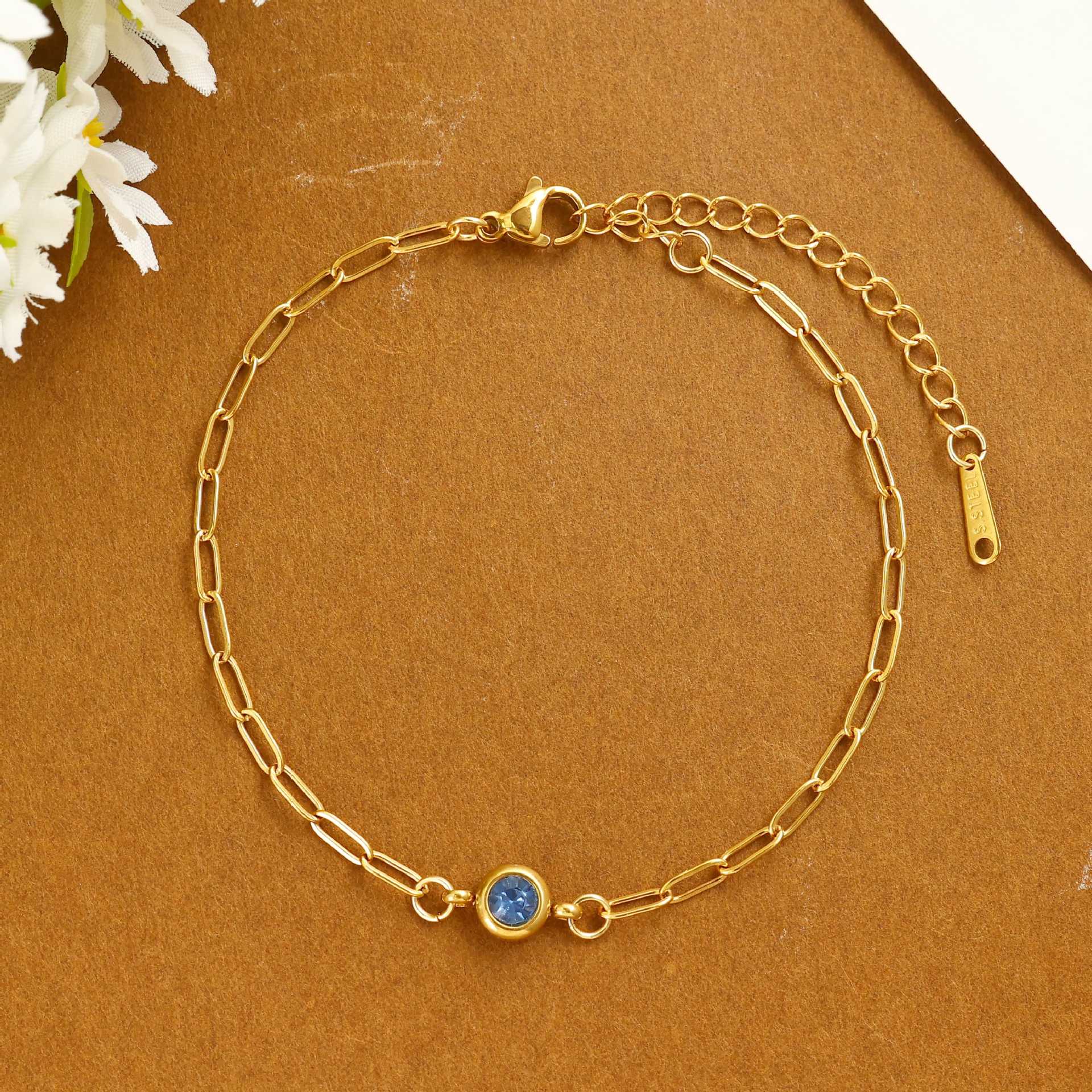 Damen zartes Armband mit funkelndem Kristall Shop Nory
