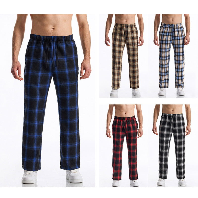 Herren bequeme Freizeithose mit Karomuster