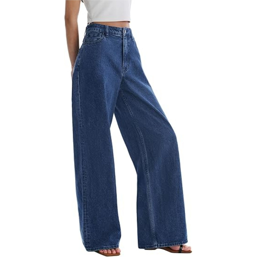 Damen Weite High-Waist-Hose mit fließendem Beinschnitt Shop Nory