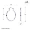 Damen Creolen aus 925 Sterling Silber mit elegantem, geschwungenem Design Shop Nory