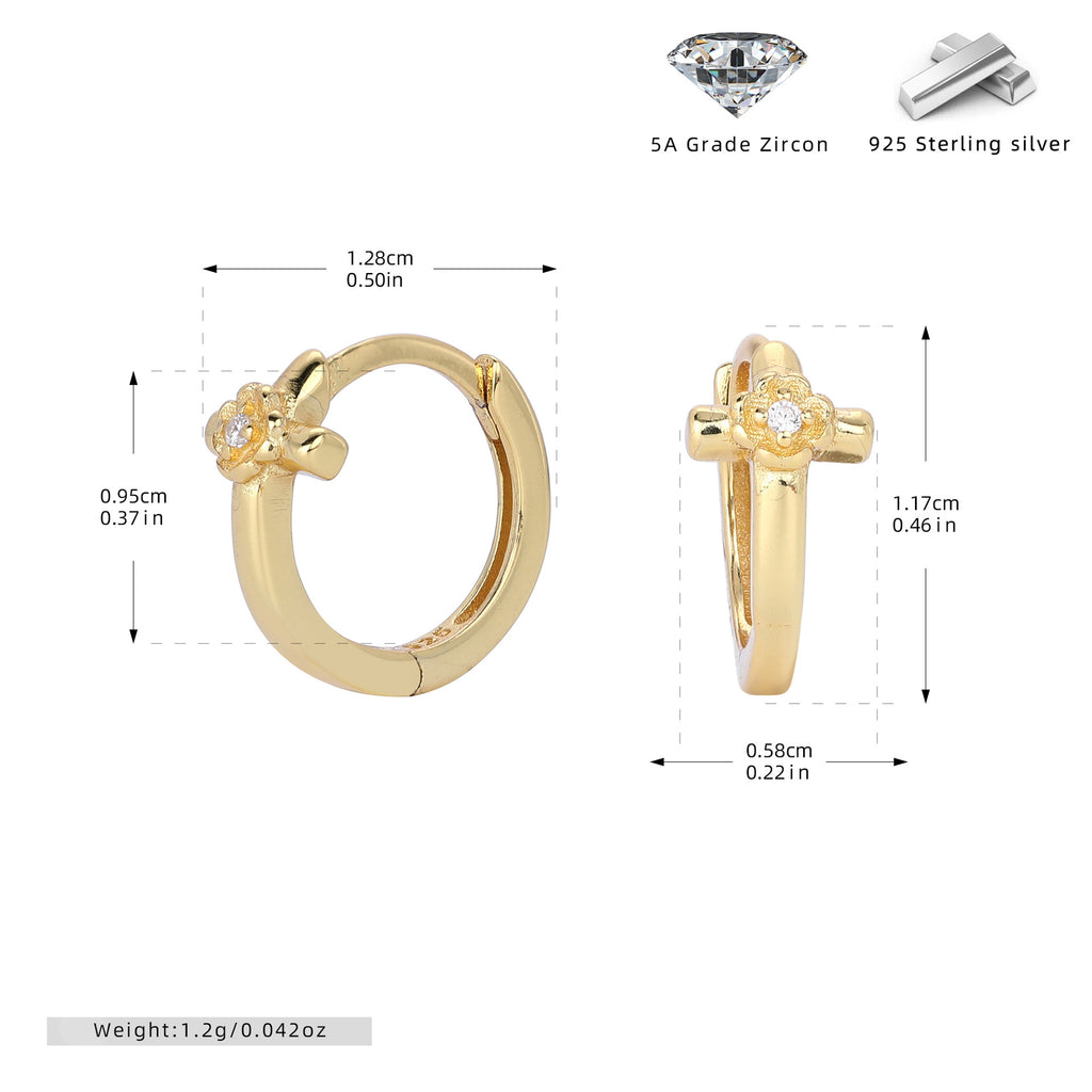 Damen Ohrhänger mit floralem Design aus 925 Sterling Silber Shop Nory