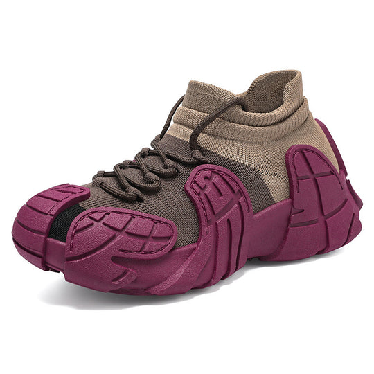 Herren nan massiver Sneaker mit sockenähnlichem Strickschaft, geformten Gummiapplikationen und griffiger Profilsohle Shop Nory