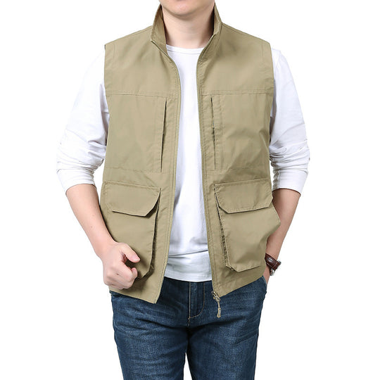 Herren Praktische Multi-Taschen Weste Shop Nory