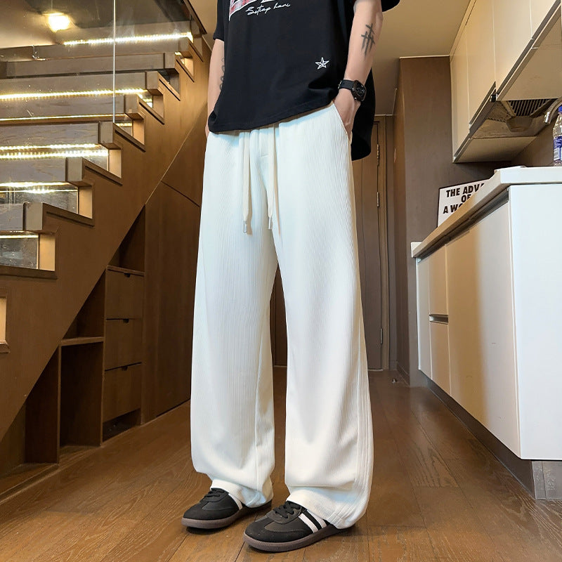 Herren Weite Relaxed Loungebundhose mit Tunnelzug und Eingrifftaschen Shop Nory